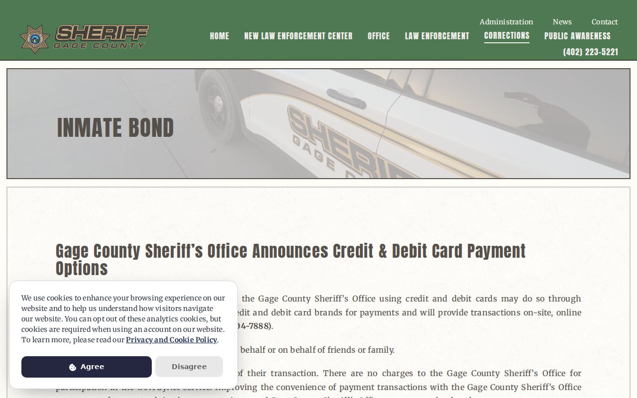 Gage County warrant payment vendor information